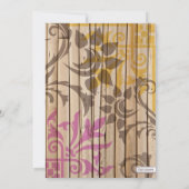 トロピカルティキウッドタトゥーカップルシャワー招待状 招待状 (裏面)