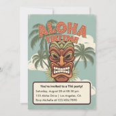 トロピカルティキタイムハワイアンルアウ(ハワイ式宴会)パーティー 招待状 (正面)