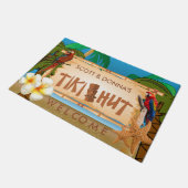 トロピカルティキハットデザイン ドアマット (アングル)