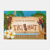 トロピカルティキハットデザイン ドアマット (正面)