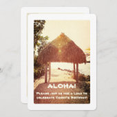 トロピカルティキハットパーティー 招待状 (正面/裏面)