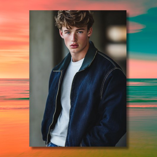 トロピカルティキハワイアンルアウ（ハワイ式宴会）写真卒業 招待状