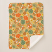 トロピカルティキハワイアン金ゴールド シェルパブランケット (正面)