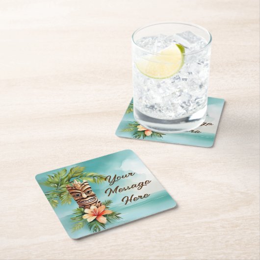 トロピカルティキパーティー スクエアペーパーコースター (インサイチュ)
