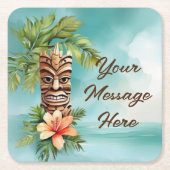 トロピカルティキパーティー スクエアペーパーコースター (正面)