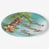 トロピカルティキパーティー ペーパープレート (アングル)