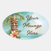 トロピカルティキパーティー 楕円形シール (正面)