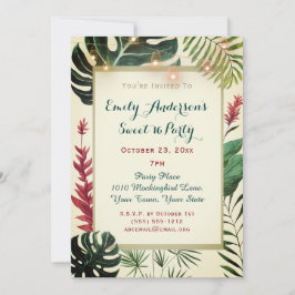 トロピカルティキライトスウィート16誕生日 招待状