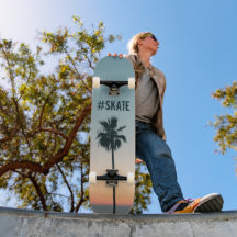 トロピカルティール（緑がかった色）&オレンジパームツリーサンセットカスタム