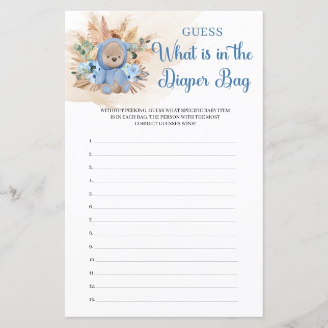 トロピカルテディベアおむつバッグ (正面)