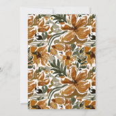 トロピカルテラコッタニュートラルボホブライダルシャワー 招待状 (裏面)