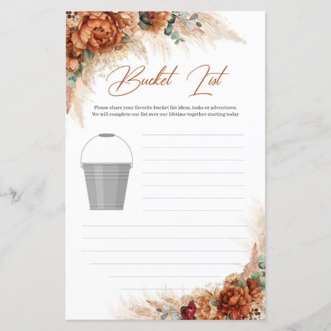 トロピカルテラコッタ焼きオレンジ色の錆びたバケットリスト (正面)