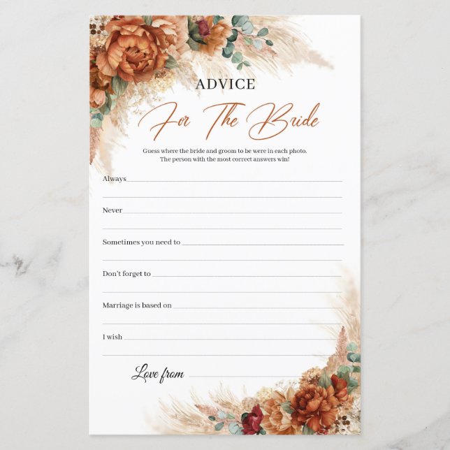 トロピカルテラコッタ銅アドバイスフォーザブライド (正面)