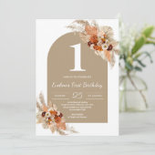 トロピカルテラコッタ 焼き焦がれたオレンジ 銅色 ボルドーワイン 招待状 (スタンド正面)