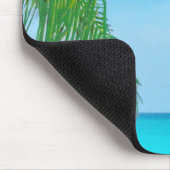 トロピカルテンプレートパームズブルースカイエレガントー マウスパッド (コーナー)