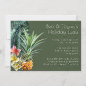 トロピカルテーマのホームアンドオフィスホリデーパーティインサイト 招待状 (正面)