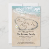 トロピカルテーマの新年イブパーティー 招待状 (正面)