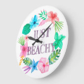 トロピカルテーマクロックforビーチハウスフロリダホーム ラージ壁時計 (傾斜)