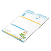 トロピカルテーマ注文型枠または請求書メモ帳 ノートパッド (アングル)