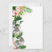 トロピカルディスコ離れボールの赤ちゃんシャワー 招待状 (裏面)