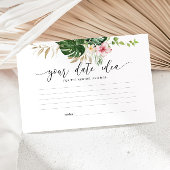 トロピカルデイトの夜アイディア。日付JARカード