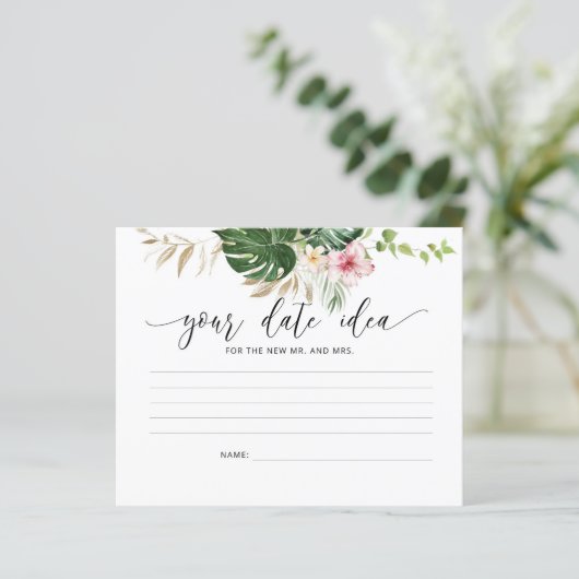 トロピカルデイトの夜アイディア。日付JARカード (スタンド正面)