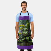 トロピカルデザインエプロン エプロン (着用した状態)