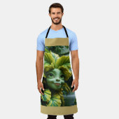 トロピカルデザインエプロン エプロン (着用した状態)
