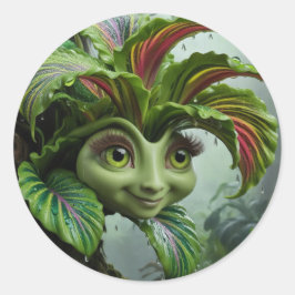 トロピカルデザインシール ラウンドシール