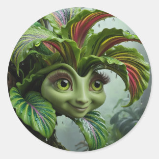 トロピカルデザインシール ラウンドシール