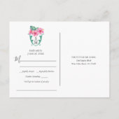 トロピカルデスティネーションウェディングソングリクエストRSVP ポストカード (裏面)