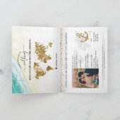 トロピカルデスティネーションウェディングパスポートマップいかり 招待状 (内部)