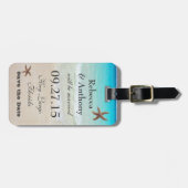 トロピカルデスティネーションウェディングラゲッジタグ ラゲッジタグ (正面横)