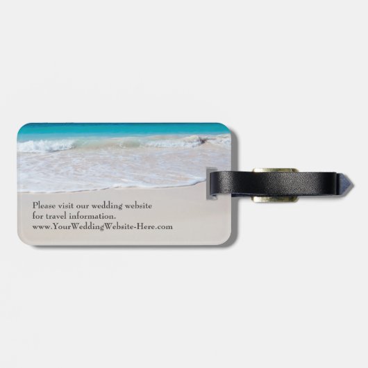 トロピカルデスティネーションウェディングラゲッジタグ ラゲッジタグ (裏面横)