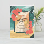 トロピカルデスティネーションウェディング招待状 招待状 (スタンド正面)
