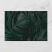 トロピカルデスティネーションウェディングQRコードウェブサイト エンクロージャーカード (裏面)