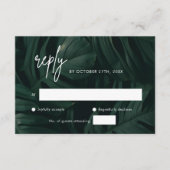 トロピカルデスティネーションウェディングRSVPカード エンクロージャーカード (正面)