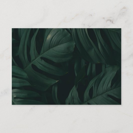 トロピカルデスティネーションウェディングRSVPカード エンクロージャーカード (裏面)