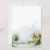 トロピカルデスティネーションビーチ結婚式招待状 招待状 (裏面)