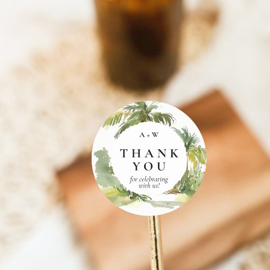 トロピカルデスティネーションラウンドステッカー ラウンドシール