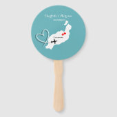 トロピカルデスティネーションランザロテスペインビーチ結婚式 ハンドファン (正面)