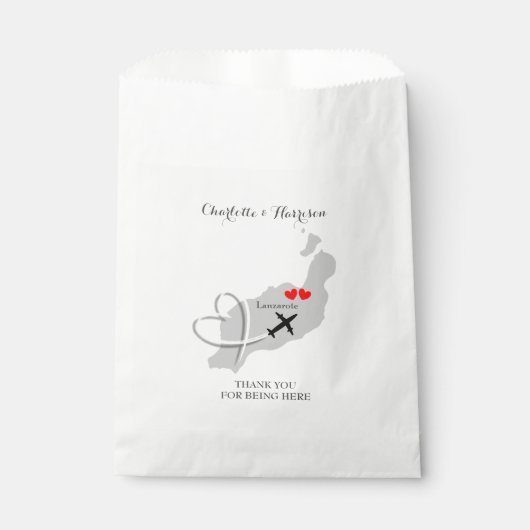 トロピカルデスティネーションランザロテスペインビーチ結婚式 フェイバーバッグ (正面)