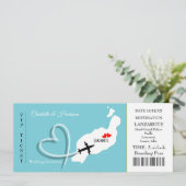 トロピカルデスティネーションランザロテスペインビーチ結婚式 招待状 (スタンド正面)