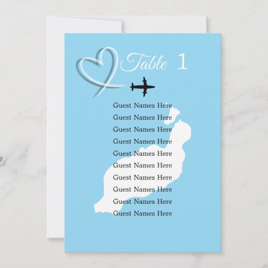 トロピカルデスティネーションランザロテスペインビーチ結婚式 招待状 (正面)