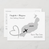 トロピカルデスティネーションランザロテスペインビーチ結婚式 案内ポストカード (正面/裏面)