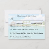 トロピカルデスティネーションリゾートビーチウェディング RSVP 招待状 (裏面)