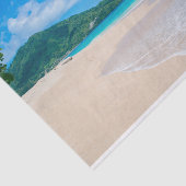 トロピカルデスティネーション風光明媚なビーチ写真 薄葉紙 (詳細)