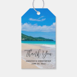トロピカルデスティネーション風光明媚なビーチ結婚式 ギフトタグ
