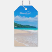 トロピカルデスティネーション風光明媚なビーチ結婚式 ギフトタグ (裏面)