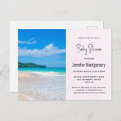 トロピカルデスティネーション シーニックビーチ ベイビーシャワー インビテーションポストカード (正面/裏面)